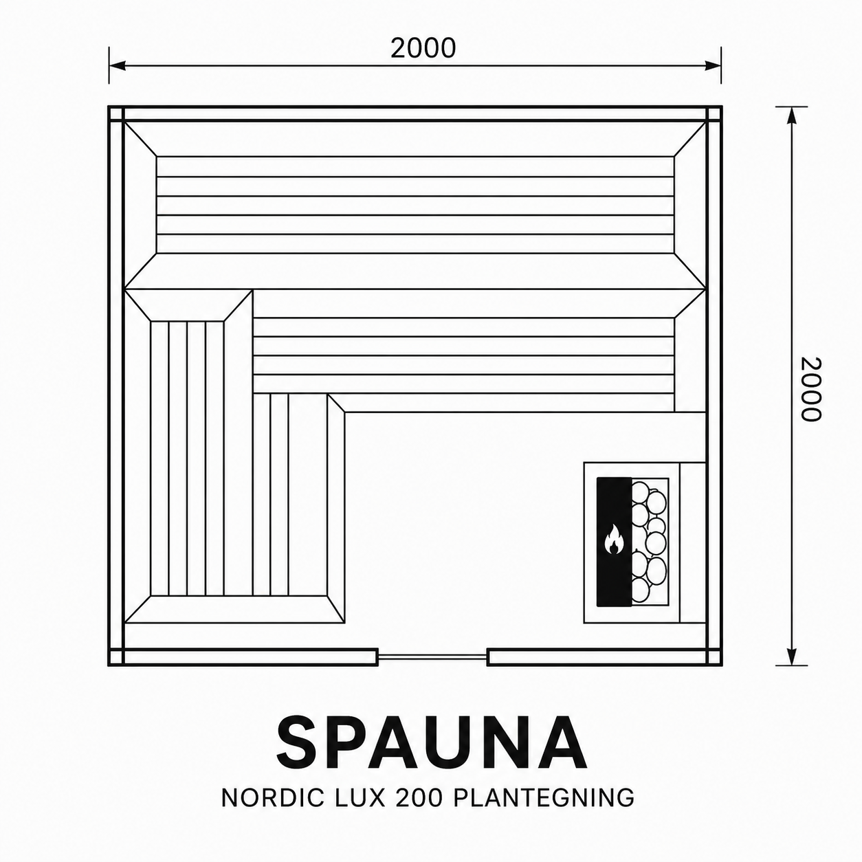 NORDIC LUX 200™ - indendørs sauna